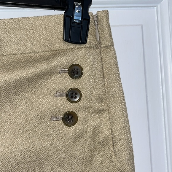 The Limited tan pencil skirt with buttons - Picture 3 of 6